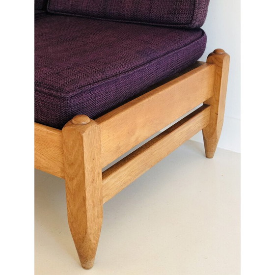 Image 1 of Fauteuil vintage en bois de chêne par Guillerme et Chambron, 1960