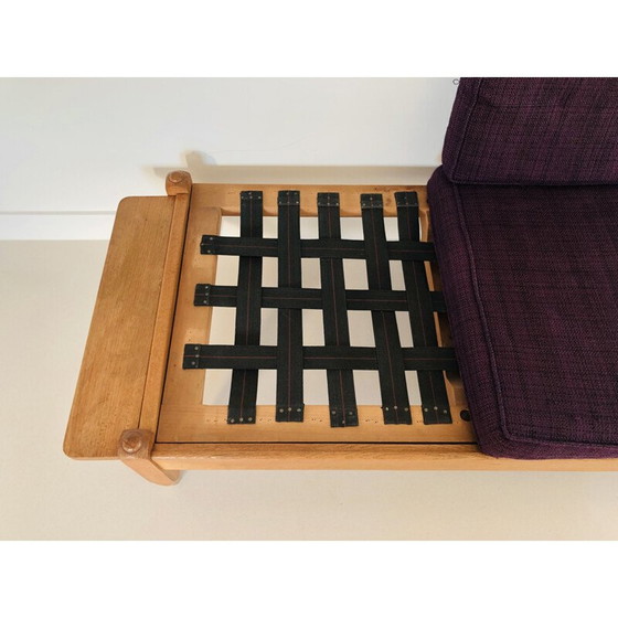 Image 1 of Fauteuil vintage en bois de chêne par Guillerme et Chambron, 1960