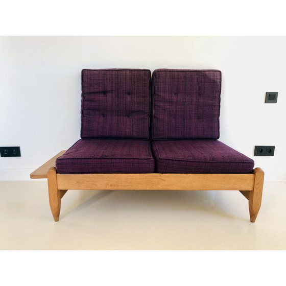 Image 1 of Fauteuil vintage en bois de chêne par Guillerme et Chambron, 1960