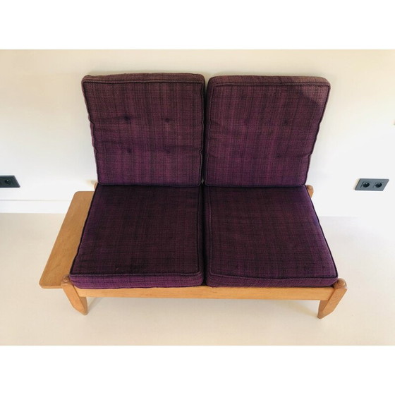 Image 1 of Fauteuil vintage en bois de chêne par Guillerme et Chambron, 1960