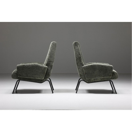 Image 1 of Paire de fauteuils vintage en tissu recyclé, années 1950