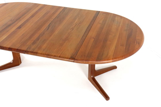 Image 1 of Glostrup Table de salle à manger ronde à rallonge 2X 'Kappendrup' Vintage
