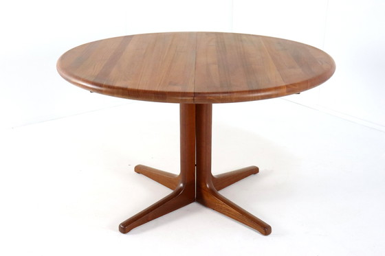 Image 1 of Glostrup Table de salle à manger ronde à rallonge 2X 'Kappendrup' Vintage