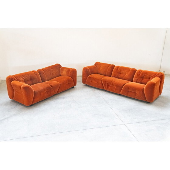 Image 1 of Ensemble de salon vintage en bois et plastique, Italie 1970