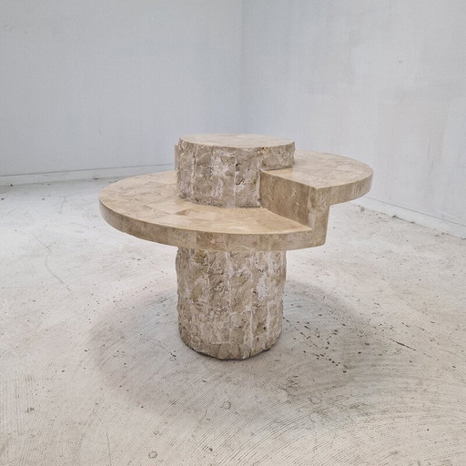 Table basse vintage en pierre de Mactan par Magnussen Ponte, 1980