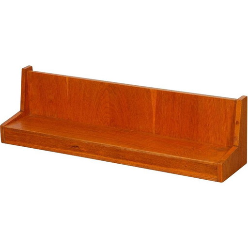 Etagère murale vintage en chêne, Tchécoslovaquie 1960