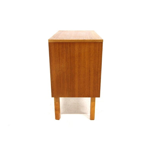 Commode vintage en teck et hêtre, Suède 1960
