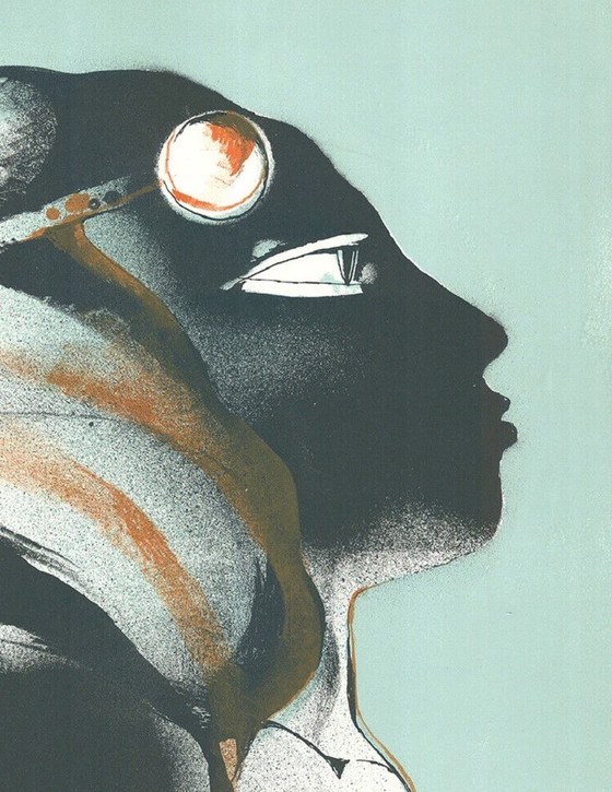 Image 1 of Portrait de côté - Litographie de Fernando Farulli