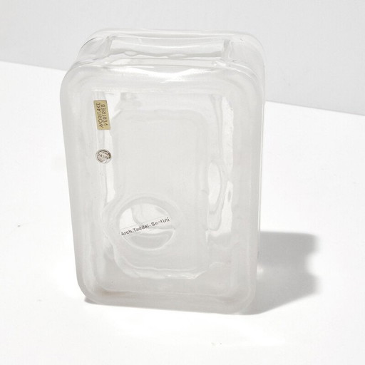 Vase en cristal moderniste vintage de Noritake, Japon 1970