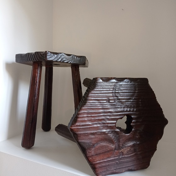 Image 1 of 2 Tabourets Tripodes 