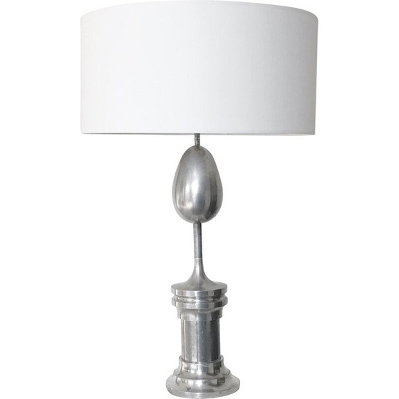 Image 1 of Lampe pion en acier vintage ré-électrifiée, France 1970