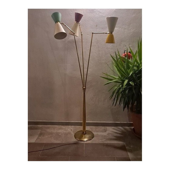 Image 1 of Lampadaire vintage par Oscar Torlasco pour Lumi, Italie