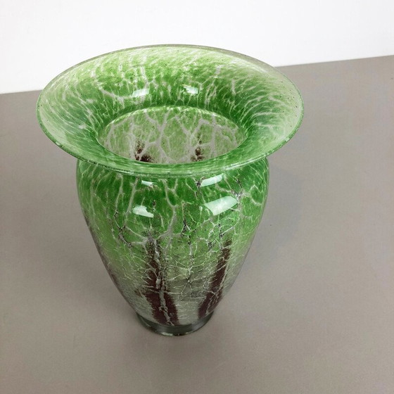 Image 1 of Vase en verre vintage par Karl Wiedmann pour WMF Ikora, années 1930