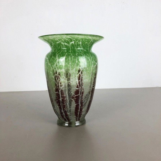 Image 1 of Vase en verre vintage par Karl Wiedmann pour WMF Ikora, années 1930