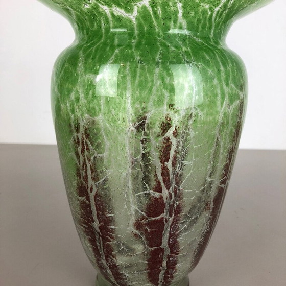 Image 1 of Vase en verre vintage par Karl Wiedmann pour WMF Ikora, années 1930