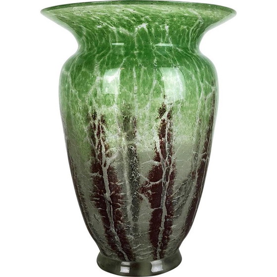 Image 1 of Vase en verre vintage par Karl Wiedmann pour WMF Ikora, années 1930