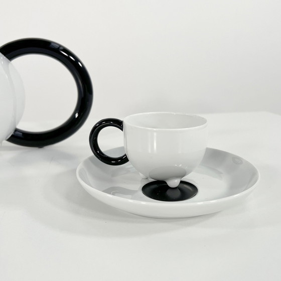 Image 1 of Service à thé postmoderne en porcelaine par Matteo Thun pour Arzberg, 1980S