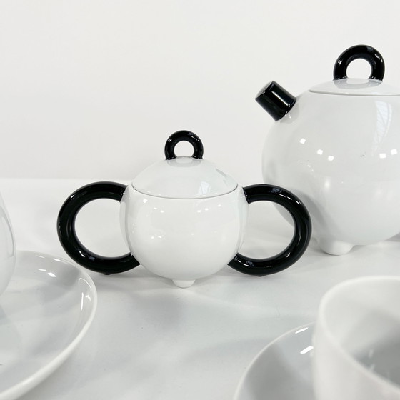 Image 1 of Service à thé postmoderne en porcelaine par Matteo Thun pour Arzberg, 1980S