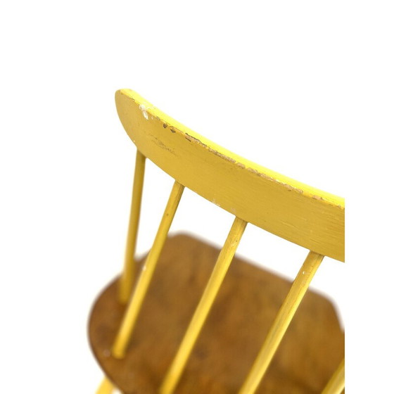 Image 1 of Ensemble de 4 chaises "Fanett" vintage en teck et bois de hêtre par Ilmari Tapiovaara pour Edsby Verken, Suède années 1960