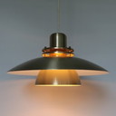 Vintage Belid Brass Bowl Lamp Swedish Design Suspension Lamp