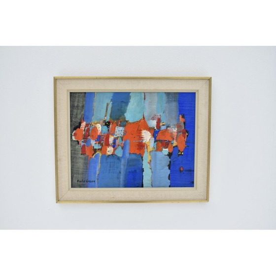 Image 1 of Peinture vintage de Kulo Green, Suède 1960