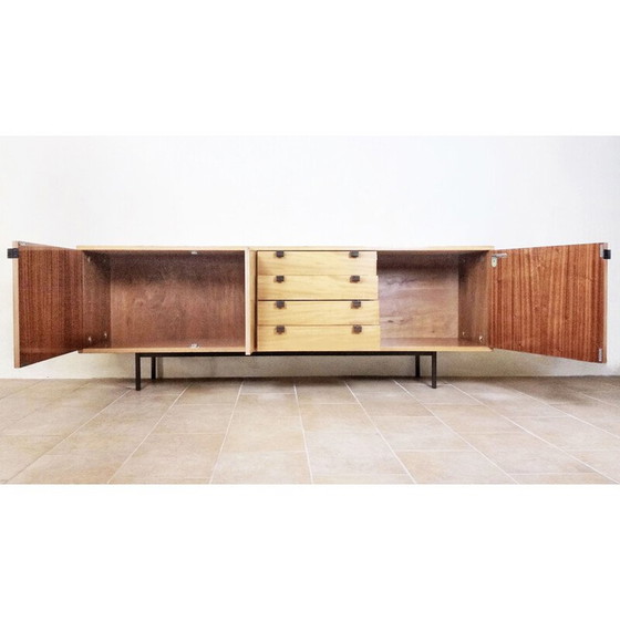 Image 1 of Buffet vintage en cerisier et acajou par Alain Richard pour Meubles Tv, 19540