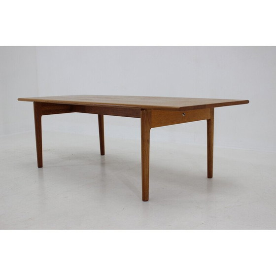 Image 1 of Table basse vintage en bois de chêne massif "At-15" par Hans J Wegner pour Andreas Tuck, Danemark années 1960
