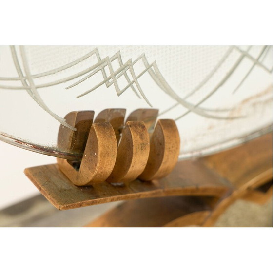 Image 1 of Horloge Vintage Art Deco en verre, Italie