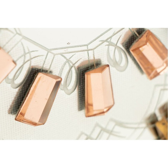 Image 1 of Horloge Vintage Art Deco en verre, Italie