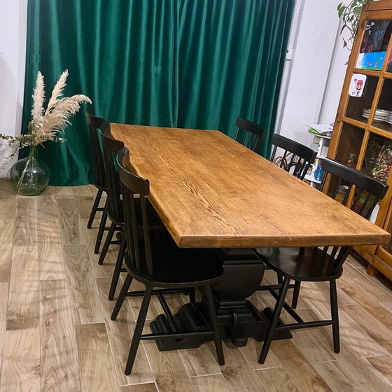 Image 1 of Table de monastère vintage en bois massif