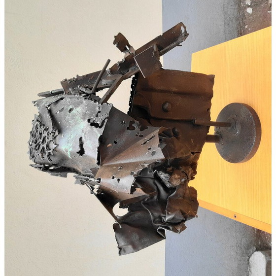 Image 1 of Sculpture vintage en métal de S. Contini, années 1980