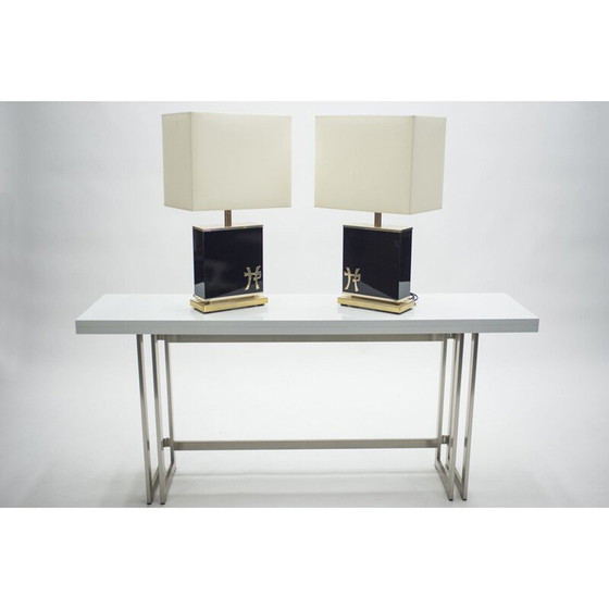 Image 1 of Paire de lampes vintage en laiton