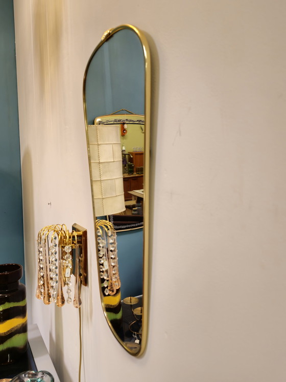 Image 1 of Miroir mural vintage Miroir laiton doré