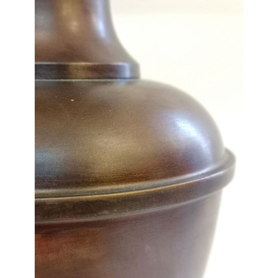 Image 1 of Paire de lampes vintage en cuivre patiné, 1970