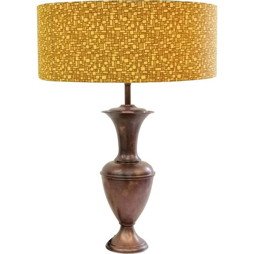 Paire de lampes vintage en cuivre patiné, 1970