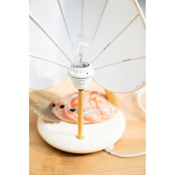 Image 1 of Lampe de table vintage en acier et coquillages par Antonio Pavia, 1970