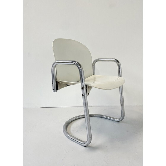 Image 1 of Chaises vintage en cuir "Dialogo" par Tobia et Afra Scarpa pour B and B, Italie