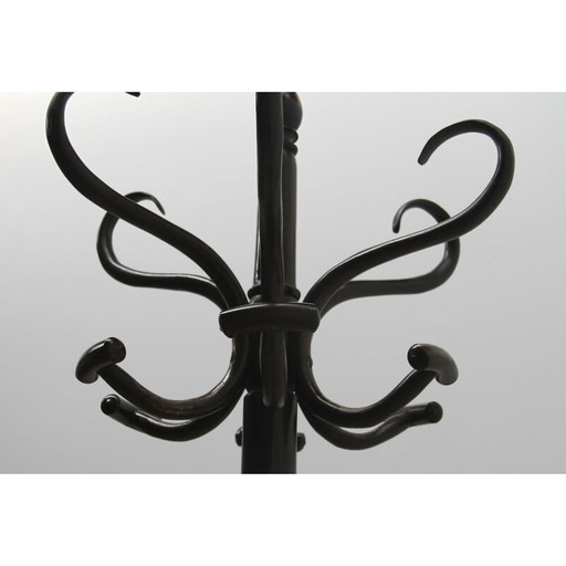 Porte-manteau perroquet vintage en bois foncé