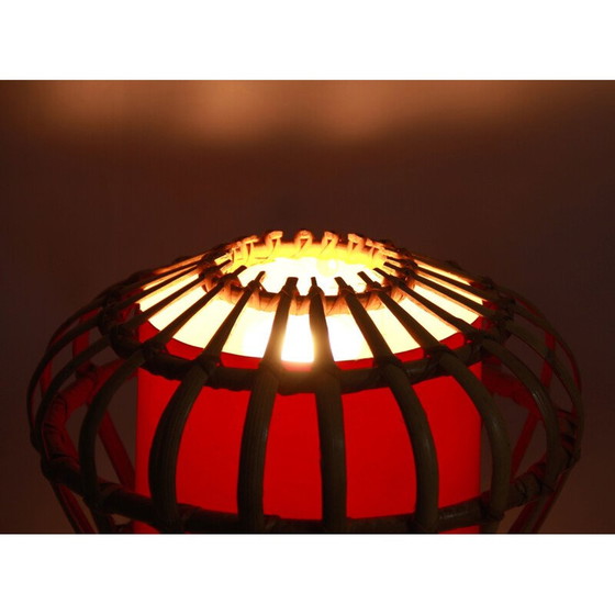 Image 1 of Lampe de table Torcia en osier du milieu du siècle, Italie, années 1950