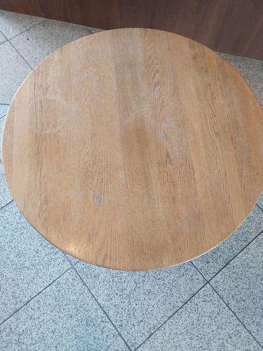 Table basse en chêne clair des années 1970