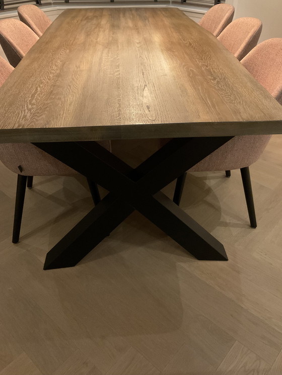 Image 1 of Table de salle à manger en bois de chêne Tinello, 230X90Cm