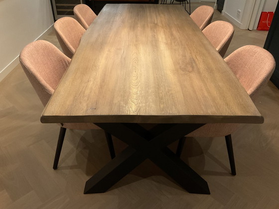 Image 1 of Table de salle à manger en bois de chêne Tinello, 230X90Cm