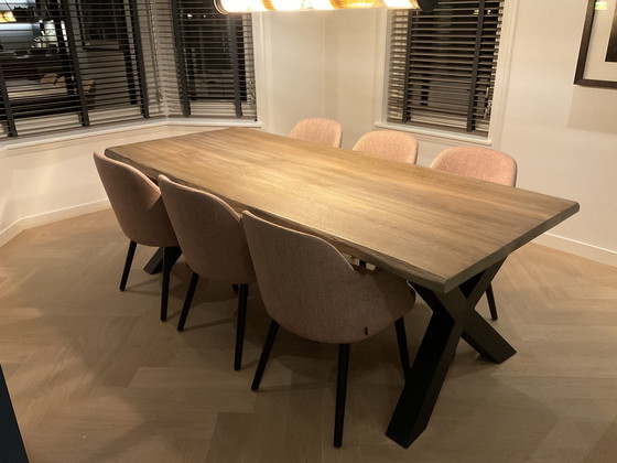 Image 1 of Table de salle à manger en bois de chêne Tinello, 230X90Cm