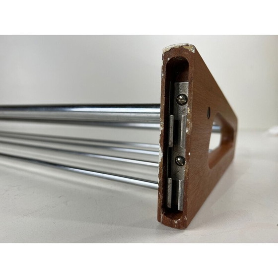 Image 1 of Porte-manteau vintage en teck et acier par Børge Mogensen pour Søborg, Danemark 1960