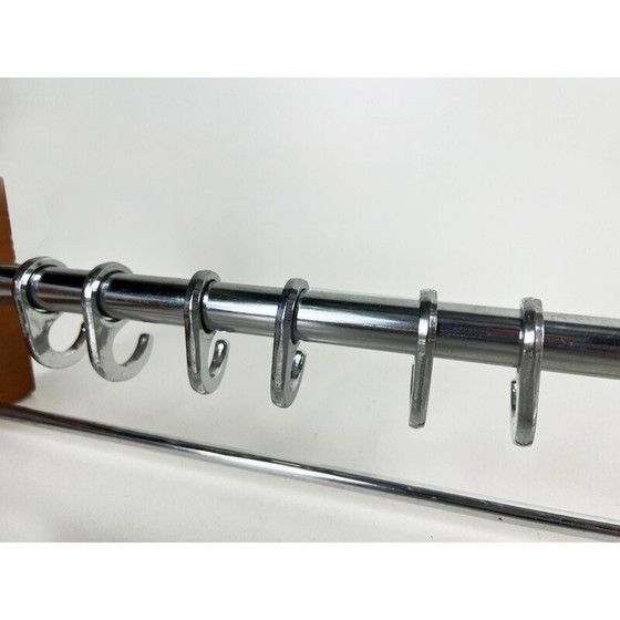 Image 1 of Porte-manteau vintage en teck et acier par Børge Mogensen pour Søborg, Danemark 1960