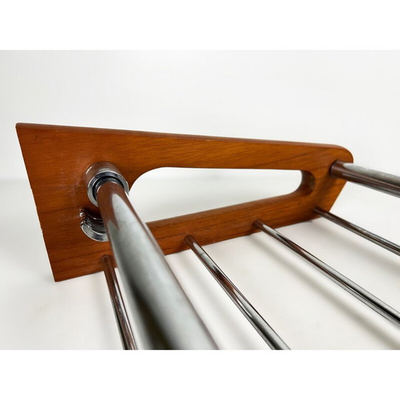 Image 1 of Porte-manteau vintage en teck et acier par Børge Mogensen pour Søborg, Danemark 1960
