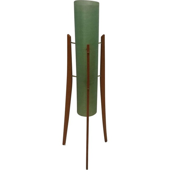 Image 1 of Lampe vintage en bois, Tchécoslovaquie