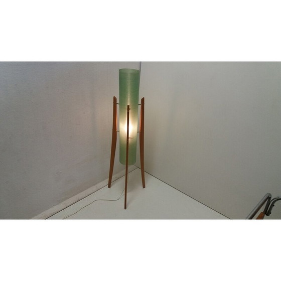 Image 1 of Lampe vintage en bois, Tchécoslovaquie