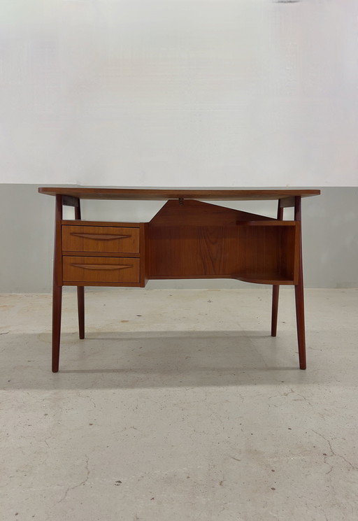 Petit bureau en teck par Gunnar Nielsen pour Tibergaard