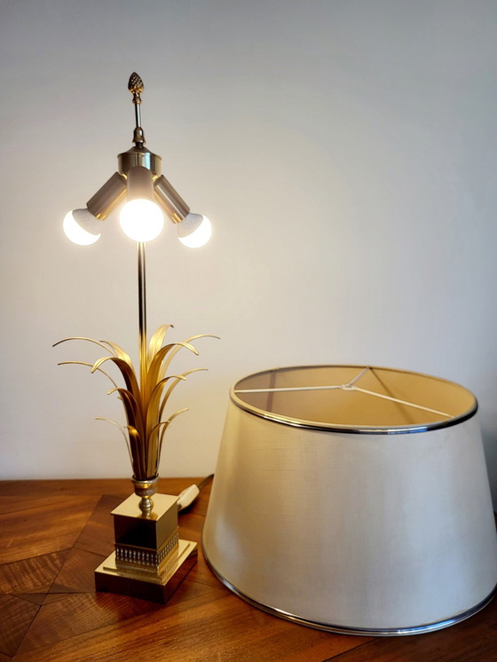 Image 1 of Lampe de table ananas, style régence hollywoodienne, supposément Boulanger, années 1970